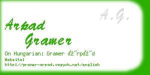 arpad gramer business card